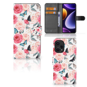 Xiaomi Poco F5 Hoesje Butterfly Roses