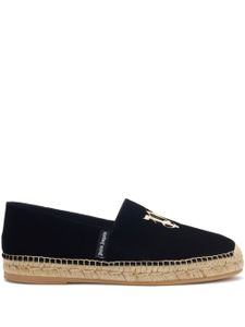 Palm Angels espadrilles à logo brodé - Noir