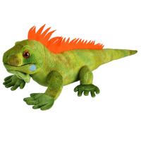 Wild Republic grote Leguaan knuffel - pluche stof - groen - 60 cm