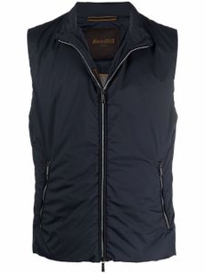 Moorer gilet zippé à col montant - Bleu