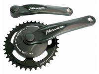 Miranda crankstel Alfa 1 38T 170 mm zwart