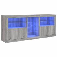 vidaXL Dressoir met LED-verlichting 181,5x37x678 cm grijs sonoma eiken - thumbnail