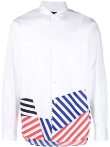 Comme des Garçons Homme Plus chemise en coton à rayures - Blanc