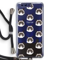 It's a Purrr Case: Honor 9 Transparant Hoesje met koord