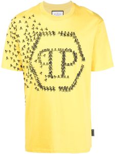 Philipp Plein t-shirt à logo Skull Bones imprimé - Jaune