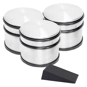 3x Ronde deurstopper 9 x 7.5 cm + gratis deurwig zwart