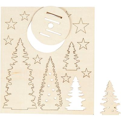 Creativ Company Maak en versier je houten kerstbomen