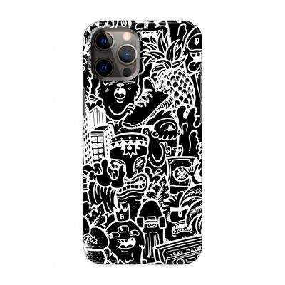 Vexx Black Mixtape: Volledig geprint iPhone 12 Hoesje