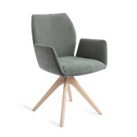 Jesper Home Eetkamerstoel 'Misaki' Revolve Oak Bleach, kleur Breezy Blue