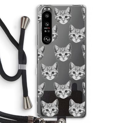 Kitten: Sony Xperia 1 III Transparant Hoesje met koord