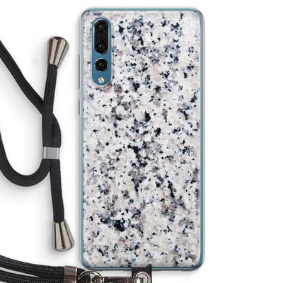 Gespikkelde marmer: Huawei P20 Pro Transparant Hoesje met koord