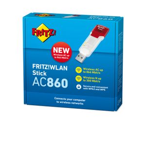 AVM FRITZ!WLAN USB Stick AC 860 Wifi adapter Rood