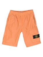 Stone Island Junior short en polaire à poches cargo - Orange