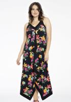 Yoek Jurk BLOOMY | Zwart | Maat 50/52