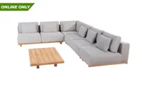 Paradiso loungeset groot met teak koffietafel