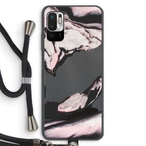 Roze stroom: Xiaomi Redmi Note 10 5G Transparant Hoesje met koord