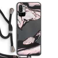 Roze stroom: Xiaomi Redmi Note 10 5G Transparant Hoesje met koord