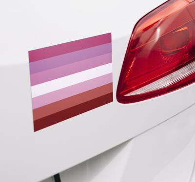 Lesbische vlag autosticker