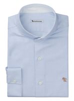 BIELLA - Oxford blauw dubbel getwijnd heren overhemd - ROYAL PANAMA 1