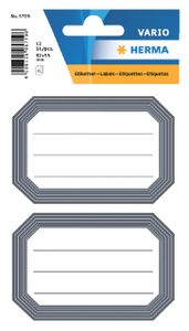 HERMA Book labels 82x55mm grey frame lined 6 sh. etiket