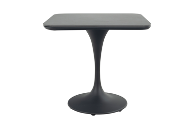 Toscara vierkante bistrotafel 80x80cm. - Antraciet/Keramiek