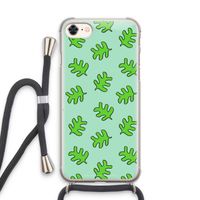 Groene blaadjes: iPhone 8 Transparant Hoesje met koord