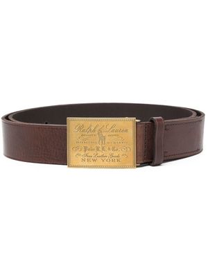 Polo Ralph Lauren ceinture Polo Heritage en cuir - Marron