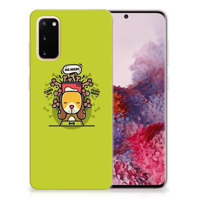 Samsung Galaxy S20 Telefoonhoesje met Naam Doggy Biscuit Samsung Galaxy S20 Telefoonhoesje met Naam Doggy Biscuit