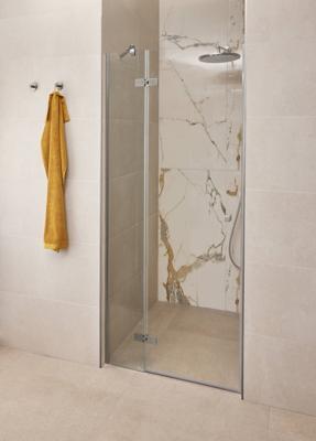 Ben Vivid draaideur voor nis links incl. antikalk 90x200cm geborsteld nikkel