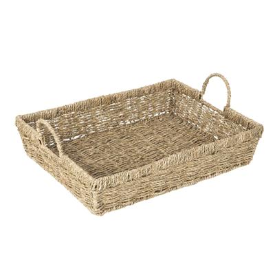 HI dienblad - zeegras - 48 x 36 x 11 cm - beige - serveertray - Hoge opstaande rand