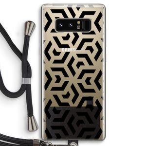Crazy pattern: Samsung Galaxy Note 8 Transparant Hoesje met koord