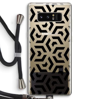Crazy pattern: Samsung Galaxy Note 8 Transparant Hoesje met koord