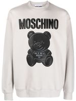 Moschino sweat en coton biologique à logo imprimé - Gris