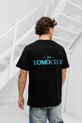24 Uomo Club T-shirt Heren Zwart/Lichtblauw - Maat XS - Kleur: Zwart | Soccerfanshop