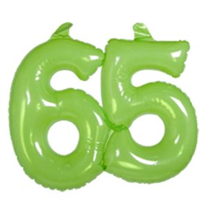 Groene opblaascijfers 65