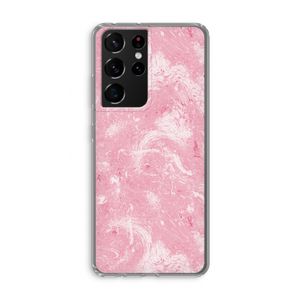 Abstract Painting Pink: Samsung Galaxy S21 Ultra Transparant Hoesje