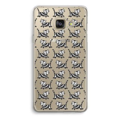 Zwarte poes: Samsung A3 (2017) Transparant Hoesje