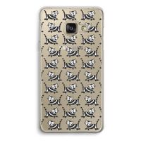 Zwarte poes: Samsung A3 (2017) Transparant Hoesje