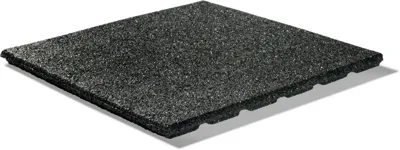Granuflex Rubbertegel zwart 50x50x2,5cm