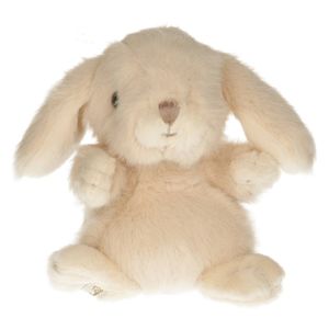 Bukowski pluche konijn knuffeldier - creme wit - zittend - 15 cm - Knuffel huisdieren