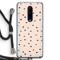 Kleine kattenkopjes: OnePlus 7 Pro Transparant Hoesje met koord