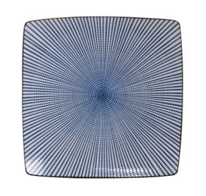 Blauw-wit keramisch bord - Sendan Tokusa - 18.8 x 18.8 cm
