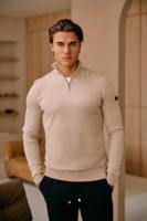 Malelions Knitted Quarter Zip Mm3-aw25-23 Trui 099 Sand