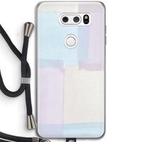 Square pastel: LG V30 Transparant Hoesje met koord