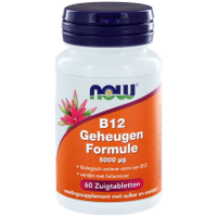 NOW B12 Geheugen Formule 5000mcg Tabletten - thumbnail