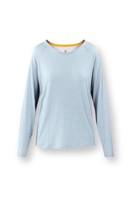 Pip Studio Pip Studio Tina Long Sleeve Top Thousand Leaves Light Blue M