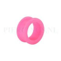 Tunnel siliconen double flared roze 24 mm