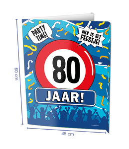 Raambord 80 Jaar Verjaardag (60x45cm)