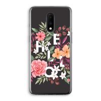 Hello in flowers: OnePlus 7 Transparant Hoesje