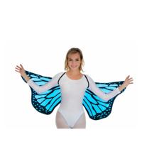 Chaks Vlinder vleugels - blauw - voor volwassenen - Carnavalskleding/accessoires